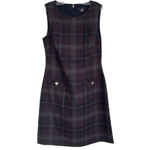 Tommy Hilfiger Plaid Sleeveless Dress Size 6 Purple and Gray
